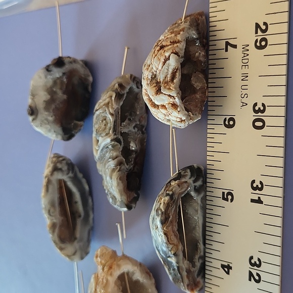 Natural Geode Agate Druzy BEADS - Picture 3 of 13